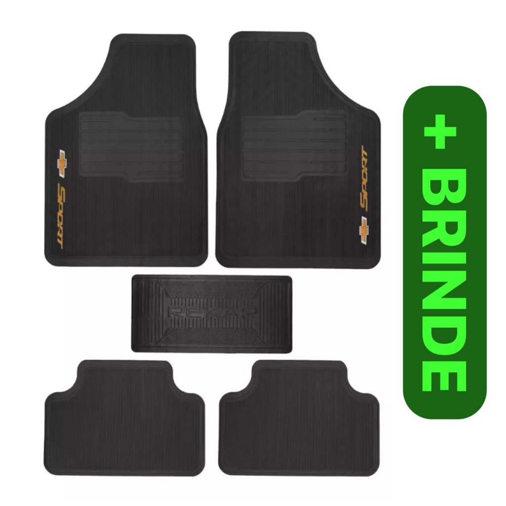 Tapete Automotivo Carro Sport Jogo 5 Peças Chevrolet Celta Onix Prisma Cobalt Corsa Astra Vectra Montana Emborrachado