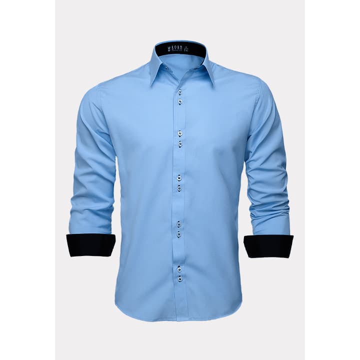 Camisa Social Masculina Manga Longa Lisa Slim Luxo Camiseta Comprida