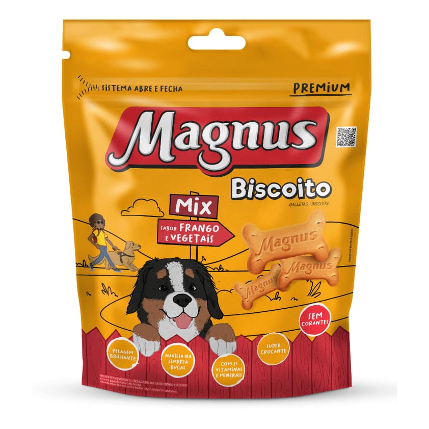 Biscoito Mix 500g Magnus Biscoito para Cachorro Biscoito Pet Petisco para Cachorro Petisco Cachorro