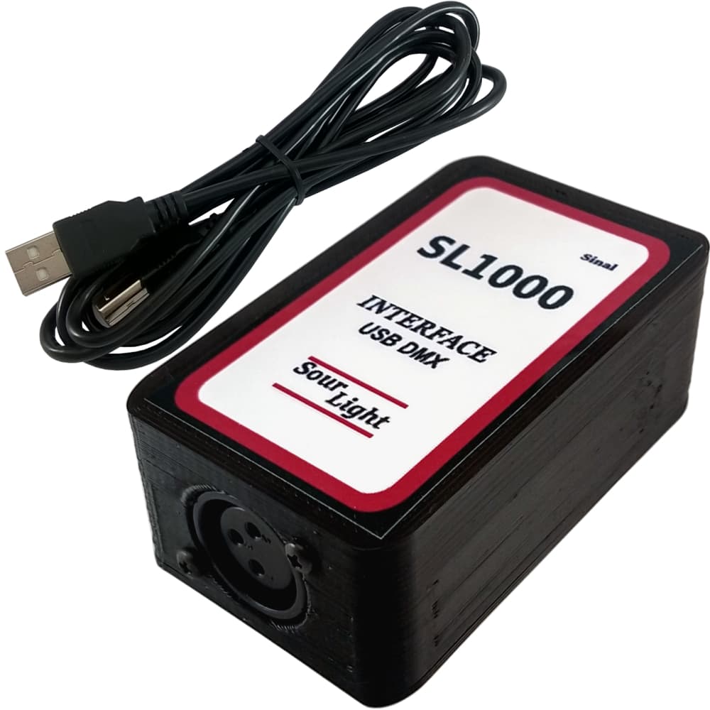 Interface DMX USB SL1000 Mesa DMX no PC 512 canais - Qualidade Profissional - ENVIO IMEDIATO!