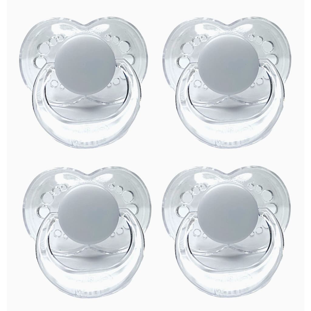 Chupeta Sem Bico Cristal Transparente PAC C/100 - Chupeta Sem Bico Cristal para Bebê Reborn Pacote com 100 Unidades