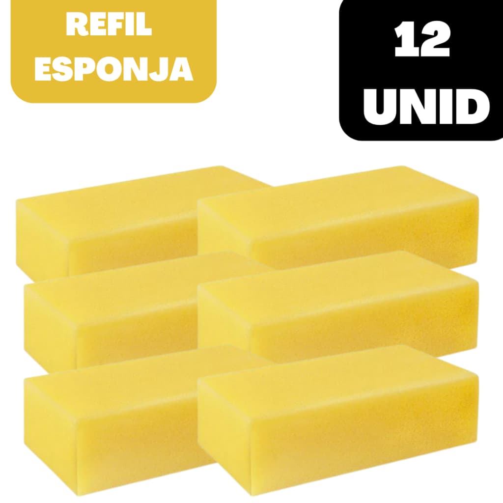 Bloco De Espuma Grande Multiuso Esponja para Lavar Carro Casa Pedreiro - KIT 12 ref0679