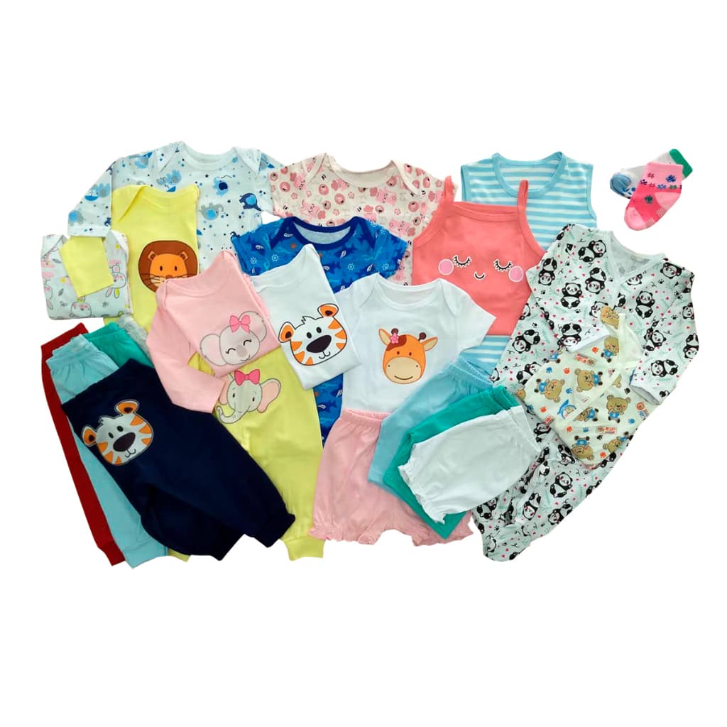Kit 13 Peças Body  Mijão Macacão Conjunto Roupa De Enxoval Infantil Bebê Menino Menina Barato