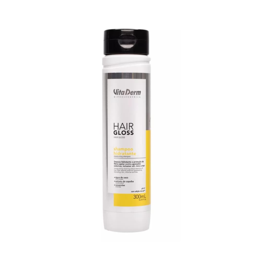 Shampoo Hidratante Hair Gloss Premium 300g Vita Derm