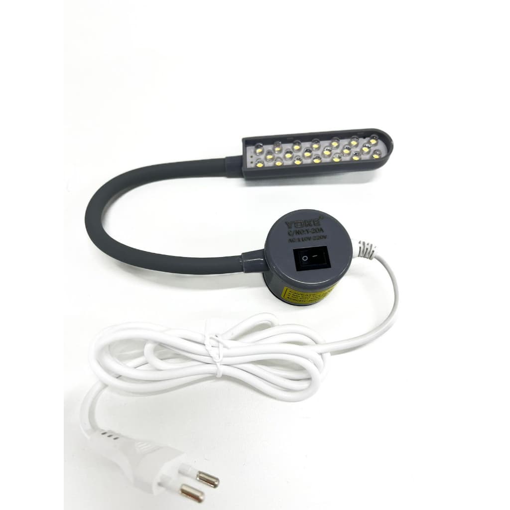 Luminaria Led com 20 Leds haste flexivel e fixacao por ima para maquinas de costura escritorio e iluminacao em geral com plug
