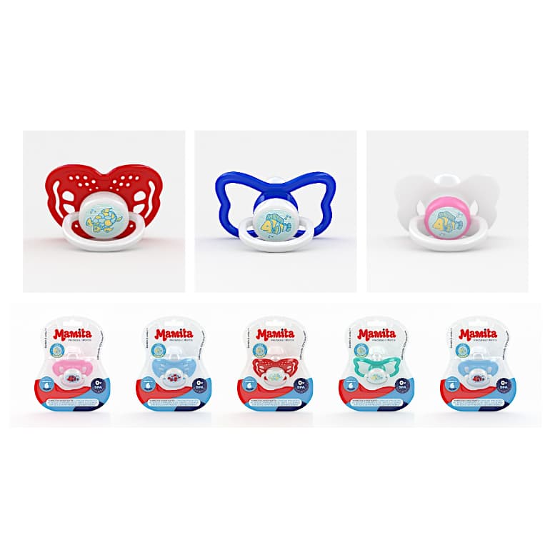 Chupeta Bico Redondo ou Anatômico de Silicone Bebê Blister Presente Chupeta Fase 2 - Unitário