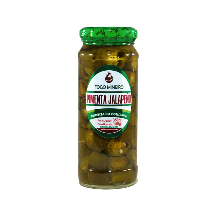 Pimenta Jalapeño Em Conserva Fogo Mineiro 350g