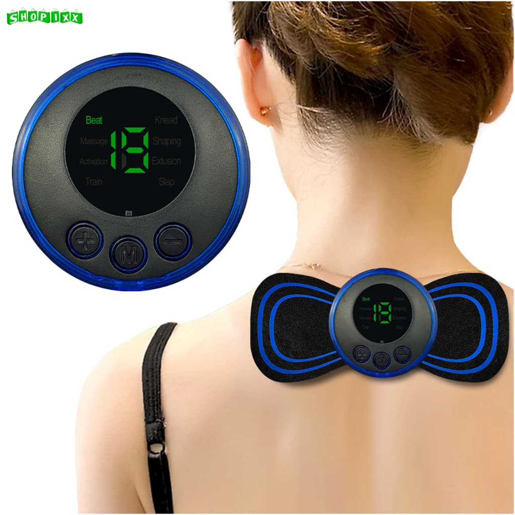 Mini Massageador Elétrico Recarregável Para Alívio De Dor Muscular/Ombro/Cervical