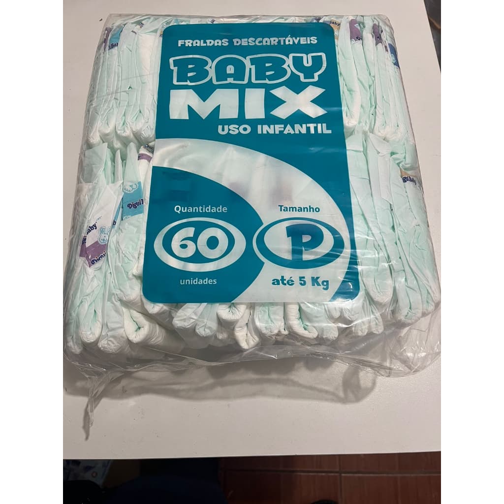 Fralda 2ª linha Baby Mix RN ou P