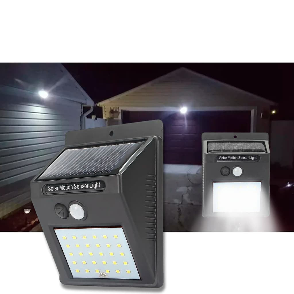 Luminária Refletor 30 Leds Com Sensor De Presença Energia Luz Solar Luminária Parede Lâmpada Potente