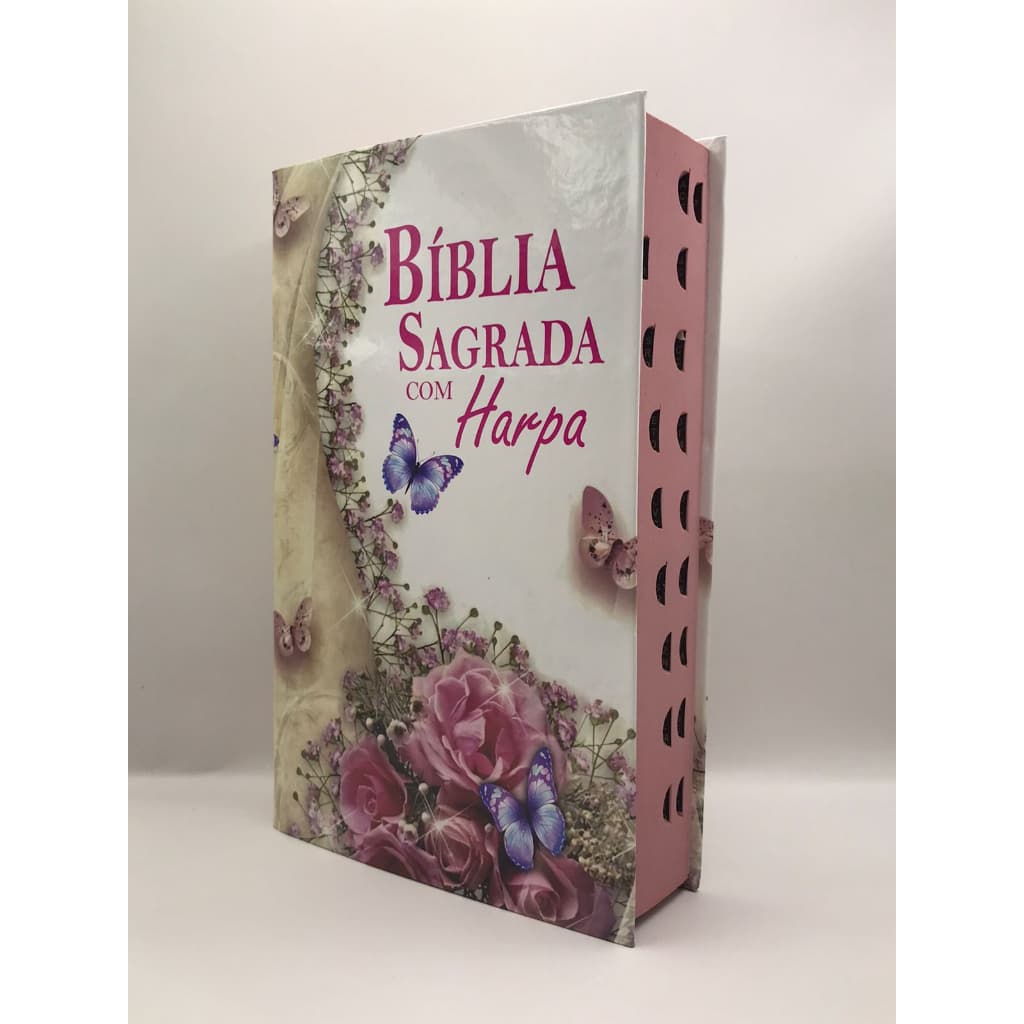Bíblia Sagrada Tamanho Médio 12,5x19 cm Com Harpa Palavras de Jesus em Vermelho Capa Dura Vaso