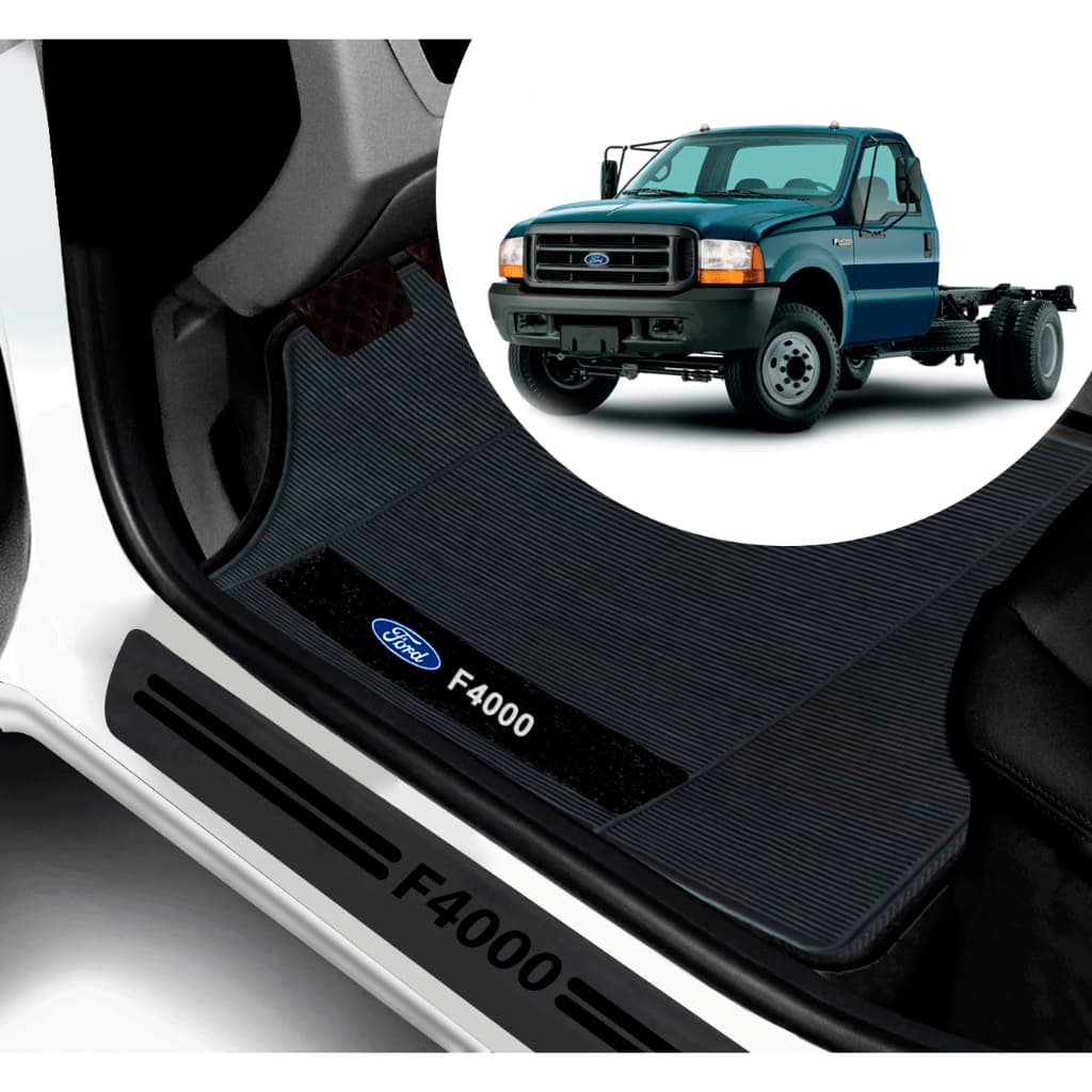 Kit Tapete E Soleira De Porta UNIVERSAL Ford F4000 Personalizado PARA CARRO AUTOMOTIVO
