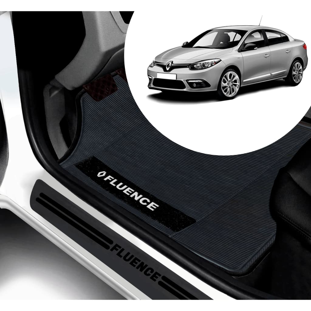Kit Tapete E Soleira De Porta UNIVERSAL Renault Fluence Personalizado PARA CARRO AUTOMOTIVO