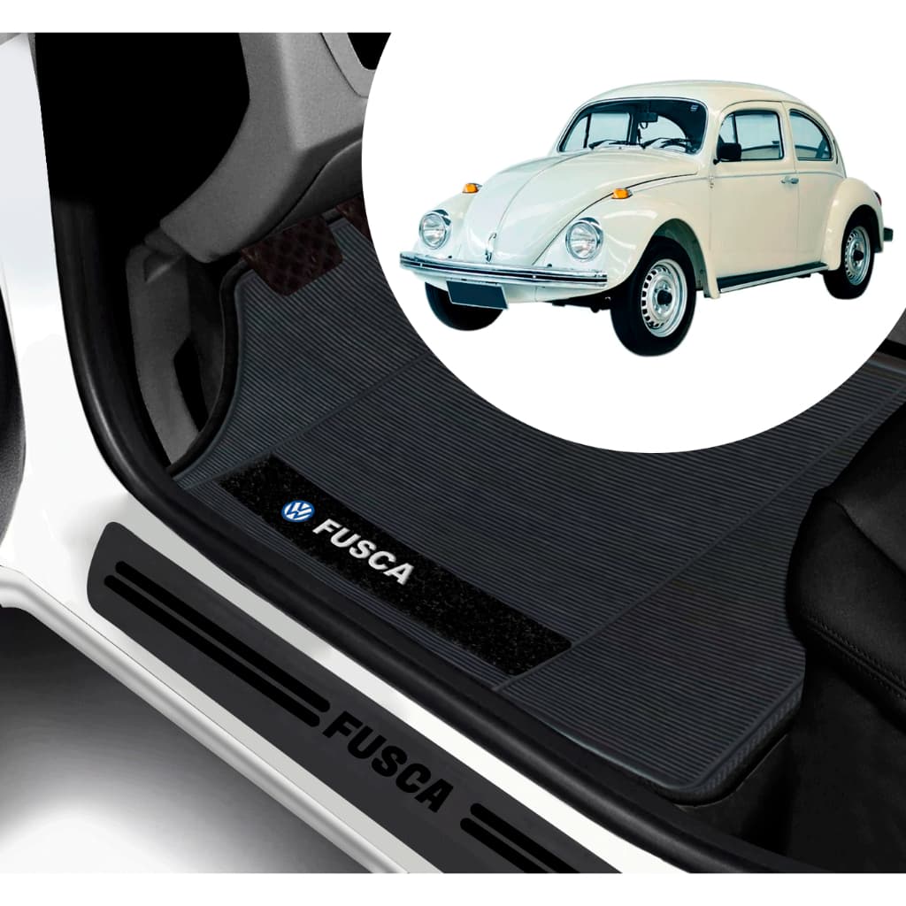 Kit Tapete E Soleira De Porta UNIVERSAL Vw Fusca Personalizado PARA CARRO AUTOMOTIVO