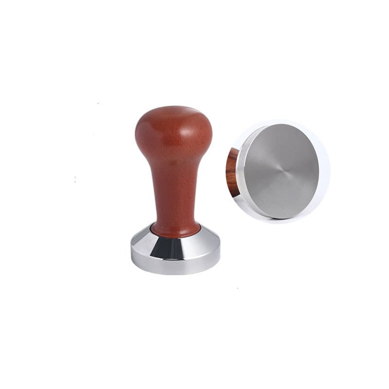 Tamper Compactador De Café Expresso Em Inox+ Madeira 58 Mm