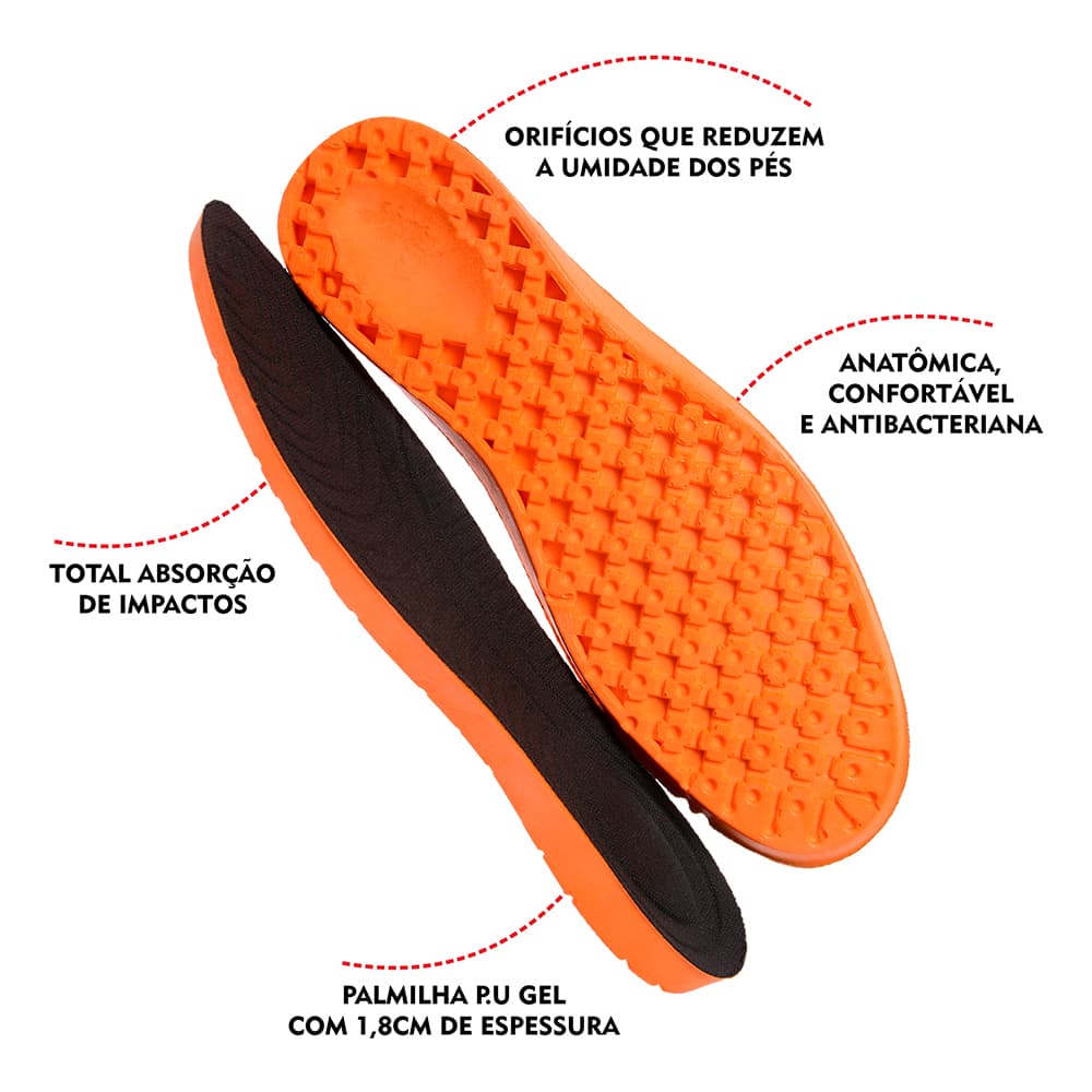 Palmilha de Gel P.u Ortopédica Macia e Confortável Para Todos Calçados Lançamento