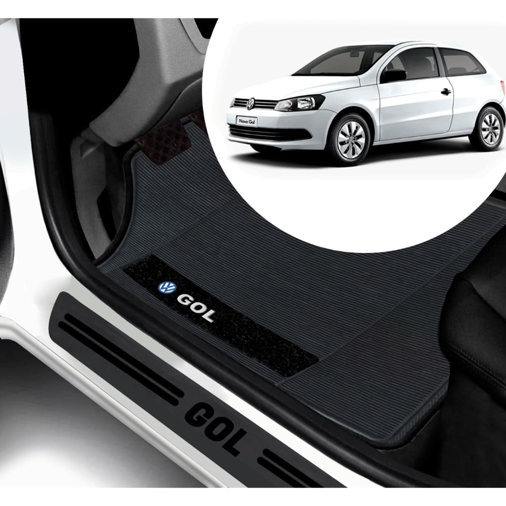 Kit Tapete E Soleira De Porta UNIVERSAL Vw Gol Personalizado PARA CARRO AUTOMOTIVO
