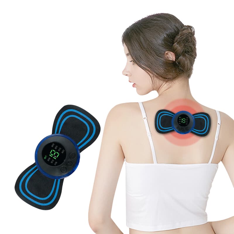 Mini Massageador Elétrico Portátil p/ Pescoço Pulso Costas Cervical Alívio da Dor Muscular