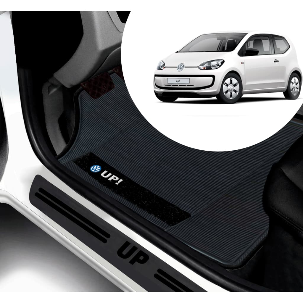 Kit Tapete E Soleira De Porta UNIVERSAL Vw Up Personalizado PARA CARRO AUTOMOTIVO