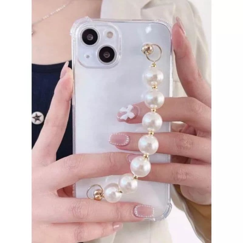 Capa Capinha Case De Luxo corrente de pérola para A10 A20 A30 Moto G10 Moto G20 Moto G22 A12 A13 A14 A15 A16