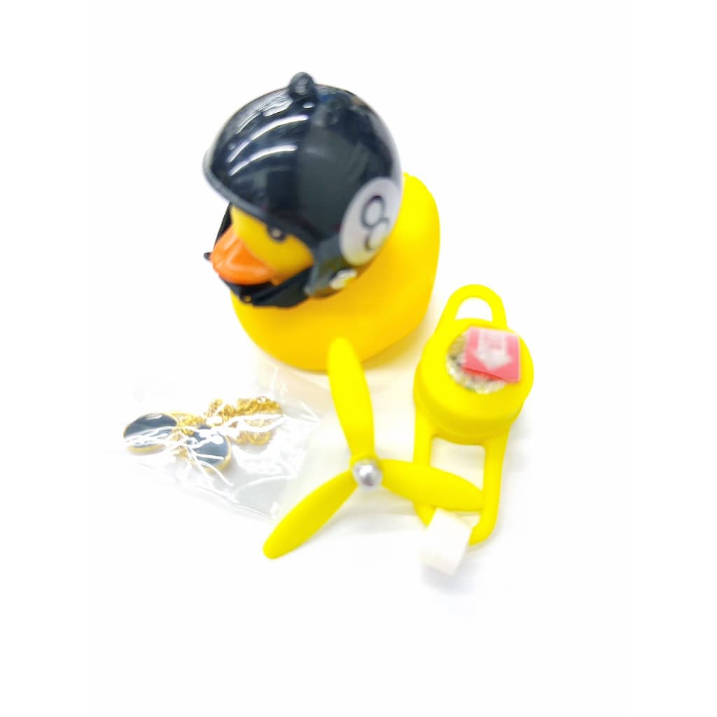 Patinho quebra vento  Decoração de bicicleta motocicleta carro com capacete e pisca