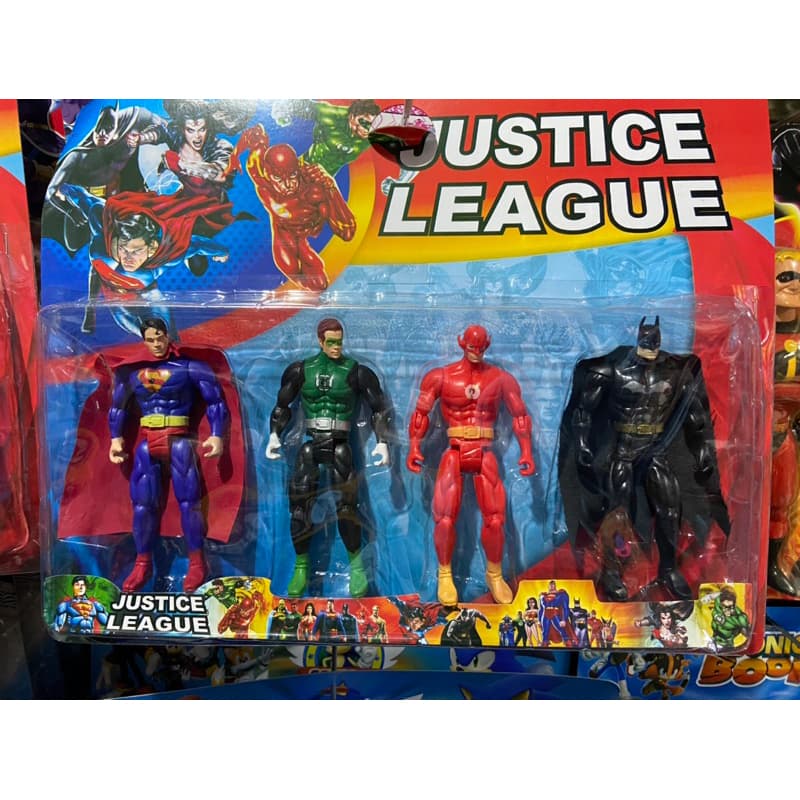 Kit 4 Bonecos Vingadores Avangers Articulados League justice 15 cm com Luz led Infantil Envio 24horas imediato