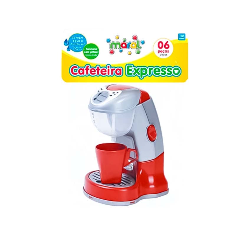 Brinquedo Cozinha Cafeteira Expresso Infantil 5 Peças Livre de BPA Maral