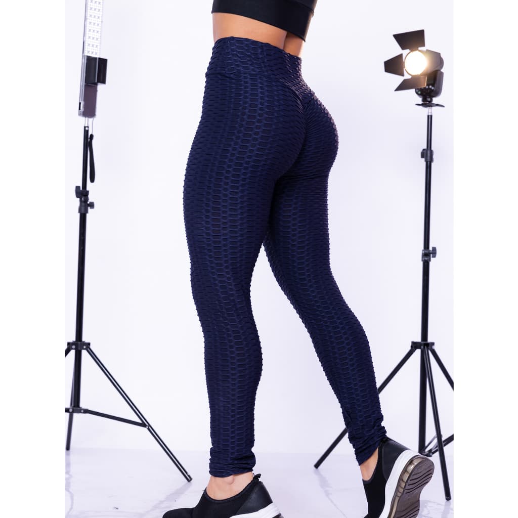 Legging Bolha Suplex Cós Alto Empina Bumbum Fitness Academia legue suplex textura Flocada Leg Cintura alta