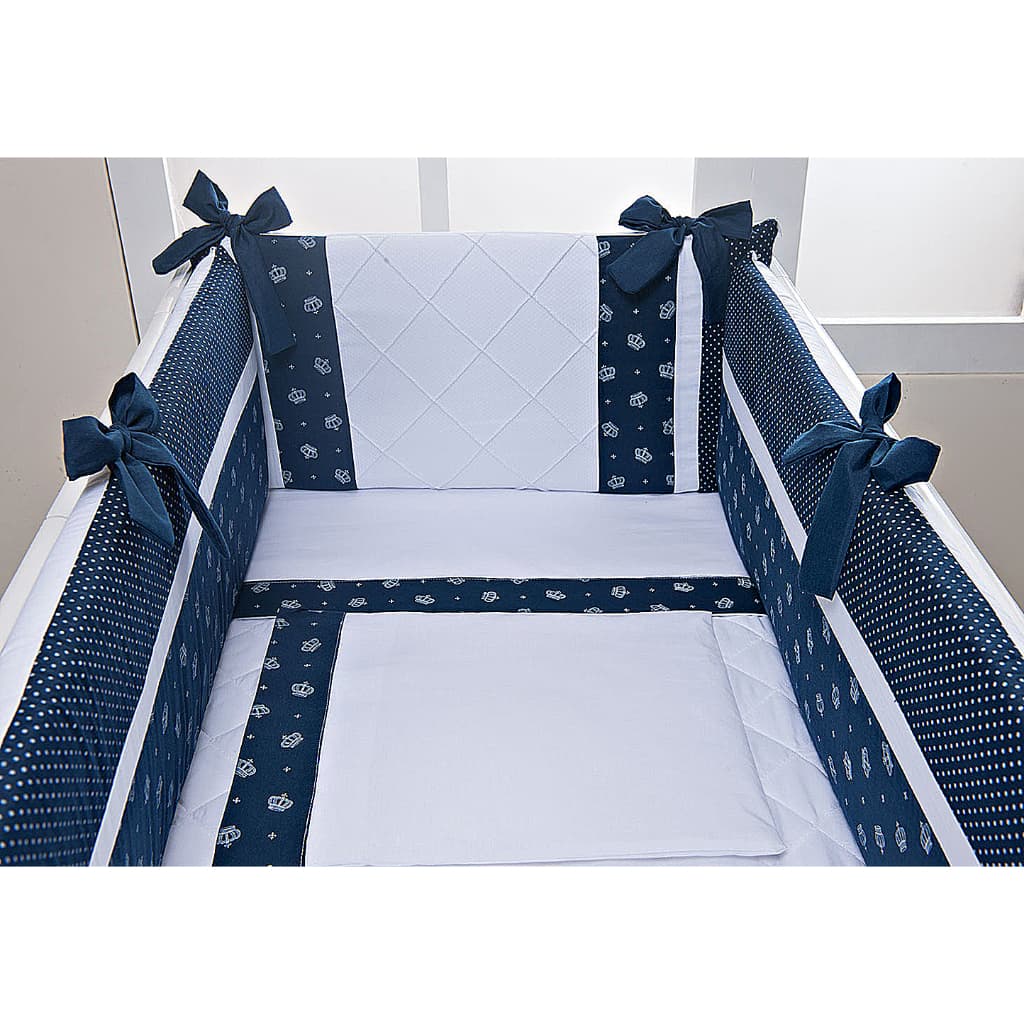 KIT PARA MINI BERÇO NEUTRO MENINO 6 PEÇAS PROTETOR BERÇO PARA BERÇO 1.00M COMPRIMENTO POR 58 CM LARGURA