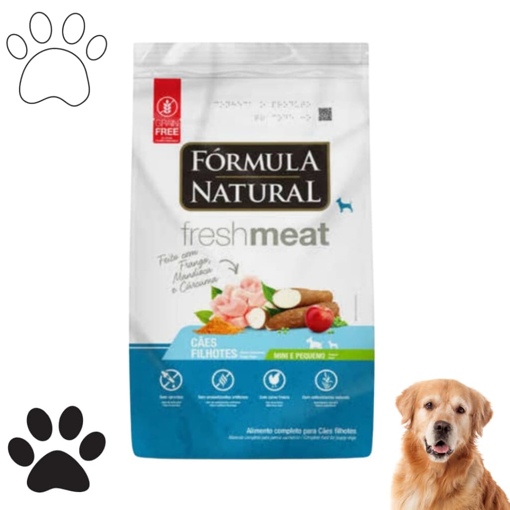 RAÇÃO 500g, FILHOTES, FÓRMULA NATURAL Fresh Meat PARA CÃES/ CACHORRO PEQUENO PORTE