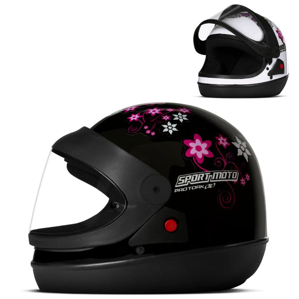 Capacete Feminino Sport Moto For Girls Pro Tork