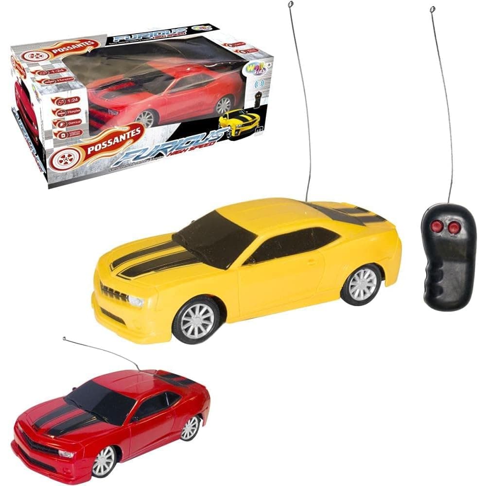 Carrinho de Controle Remoto, Wellmix, Furious, 3 Funções, Cores Sortidas, Multicores