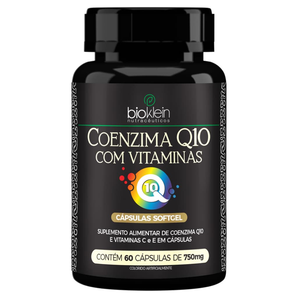 Coenzima Q10 com Vitamina C e Vitamina E 60 Cápsulas Softgel COQ10 30mg Bioklein