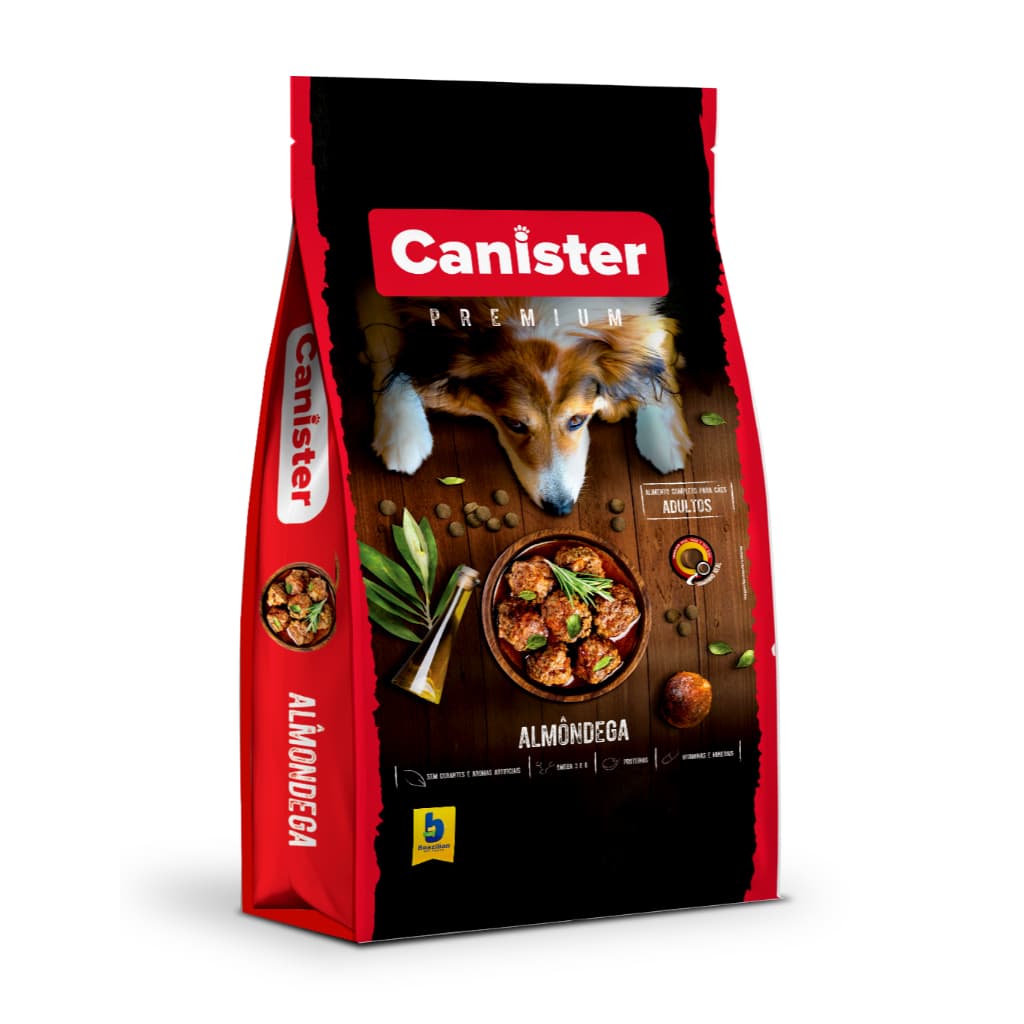 Ração Canister Premium Cães adultos 1kg Pet Cachorro Petshop embalagem á granel