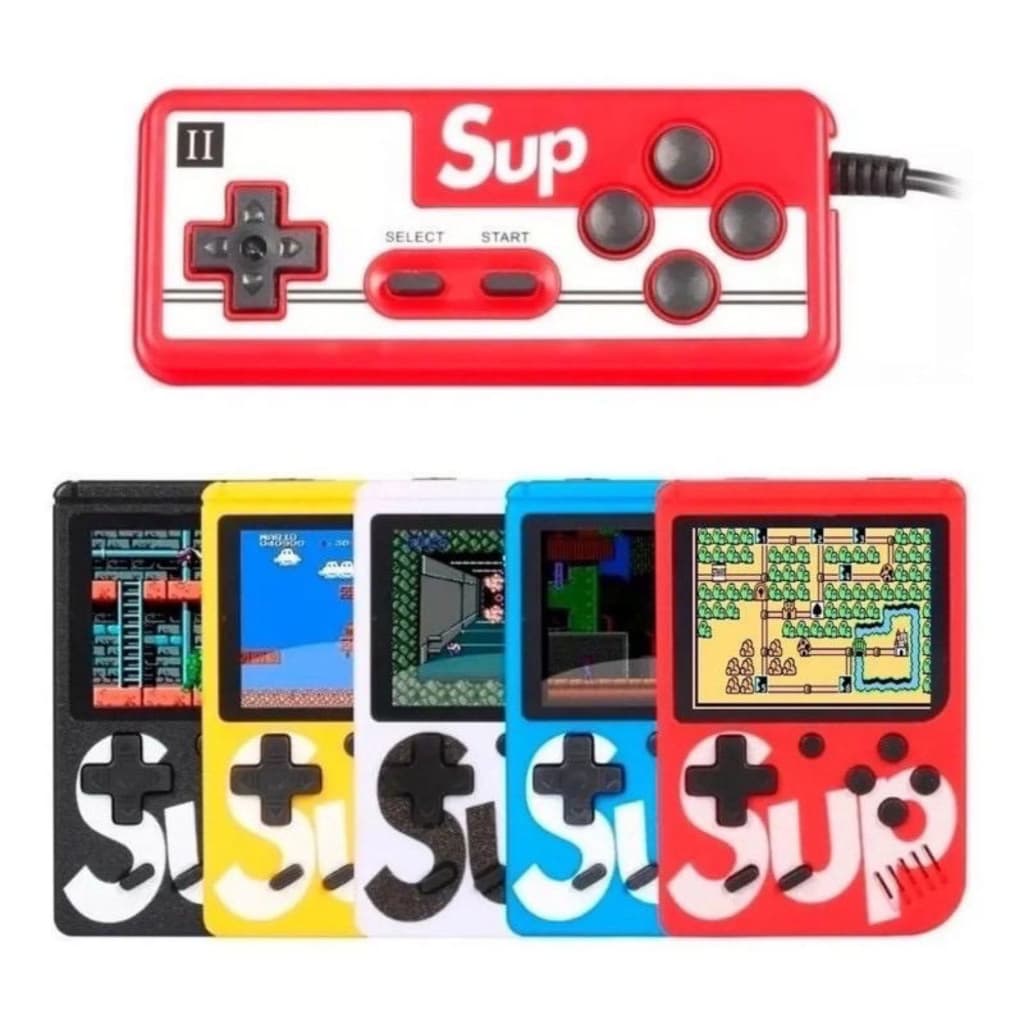 Mini 400 Game Nintendo Vídeo Portátil Jogos Sup Retrô Clássicos Antigos Anos 80 com Controle Para 2 Pessoas
