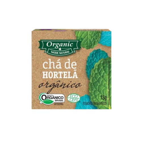 Kit 6X: Chá Orgânico de Hortelã Organic 10 Sachês