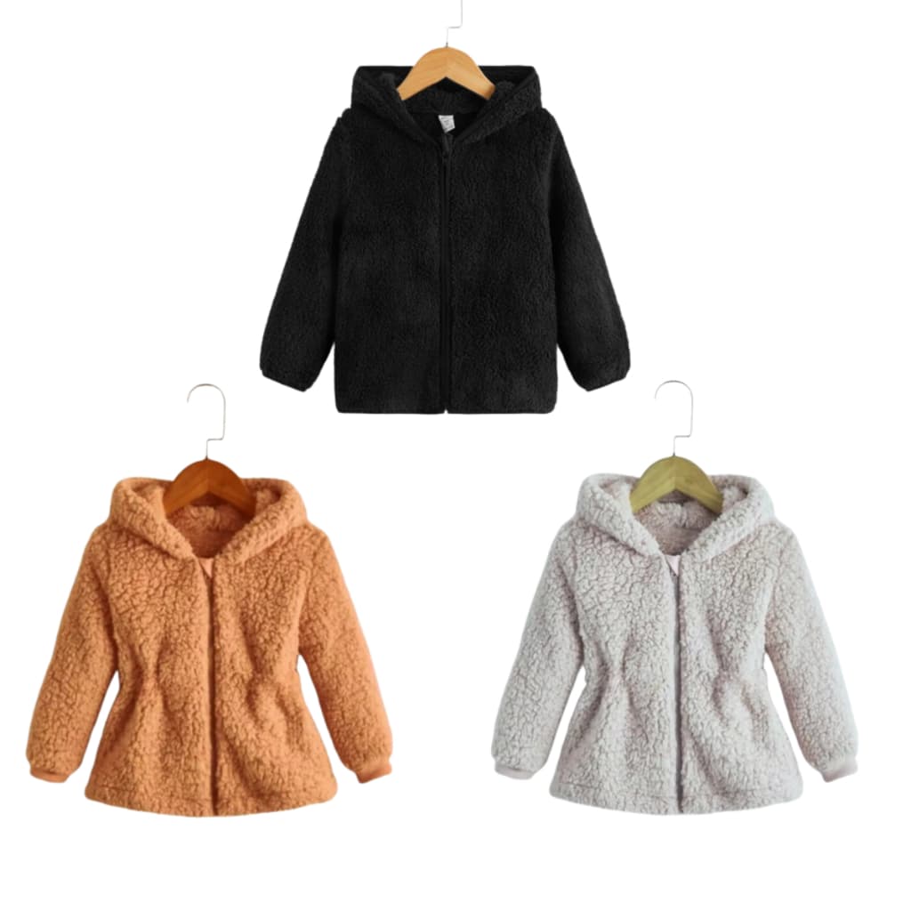 BLUSA INFANTIL MASCULINA TEDDY LÂ COM CAPUZ TOUCA QUENTE MENINO CASACO DE PELUCIA