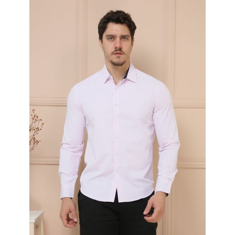 camisa social litra Slim fit Punhos do colarinho inserem outras cores não amassa passa fácil fabrica china