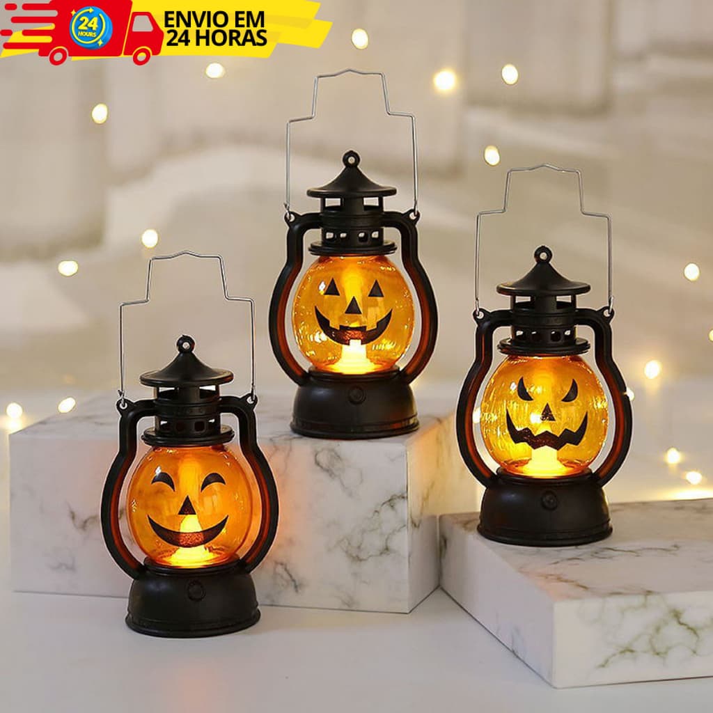 LED Luminária Haloween Abóbora Fantasma Luz De Halloween Decoração De Festa