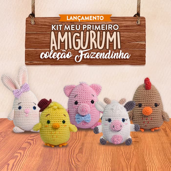 Kit Amigurumi Fazendinha Círculo Crochê Meu Primeiro Kit