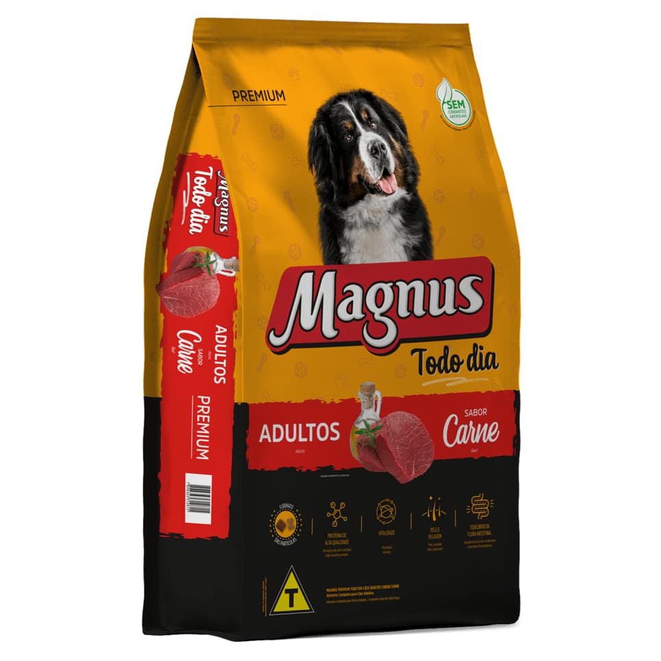 Ração Magnus Premium Todo Dia Cães Adultos Sabor Carne 10kg / 15kg