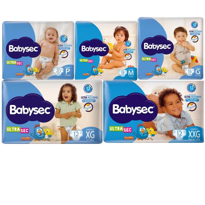 Fralda descartável babysec ultrasec Galinha pintadinha