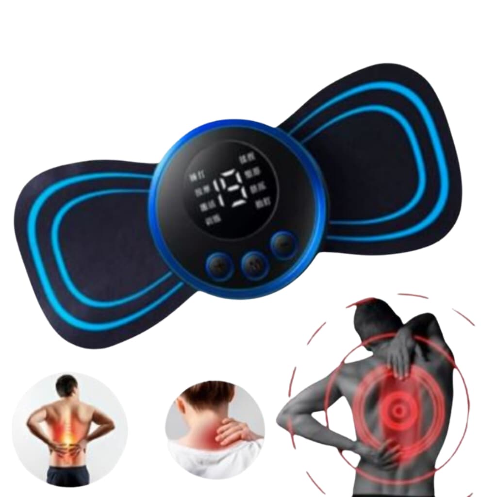 Massageador Elétrico de Pescoço Portátil Mini Recarregável Dor Muscular Alivia Cervical e Coluna