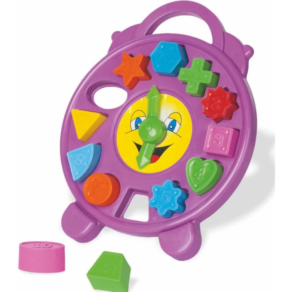Brinquedo Didático Relógio Educativo 25CM Plástico Color - Brinquedos Infantil Educacionais Brincando e Apredendo Divplast