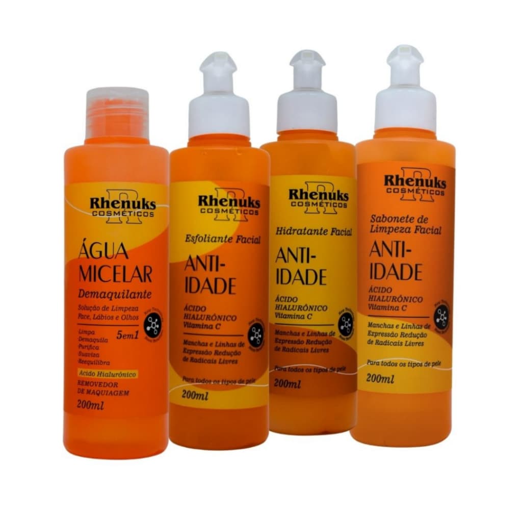 Kit Limpeza Facial Skin Care Para Pele Anti Idade