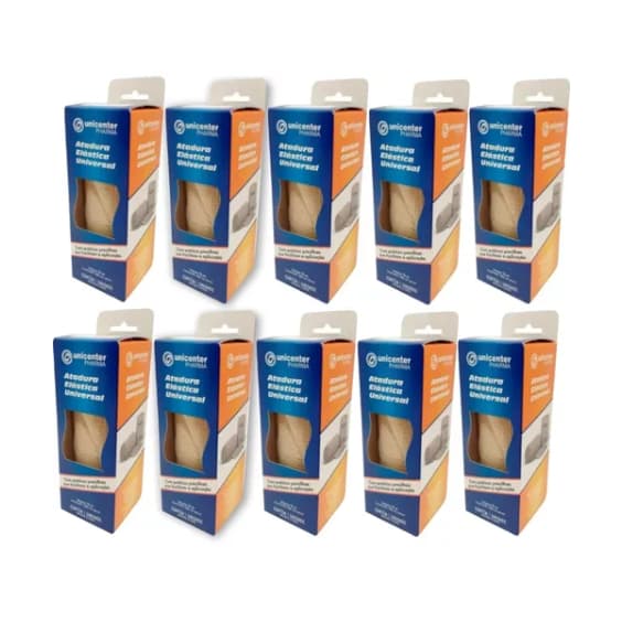 Kit C/ 10 unidades Atadura Elástica Bandagem  10cm X 1m