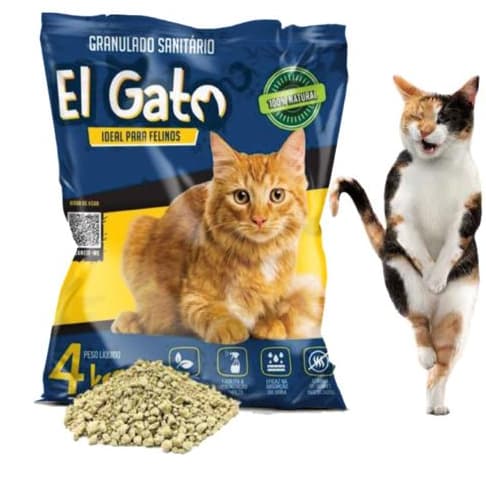 Areia Para Gato Sanitária Granulado El Gato 4kg Pet Otima Qualidade