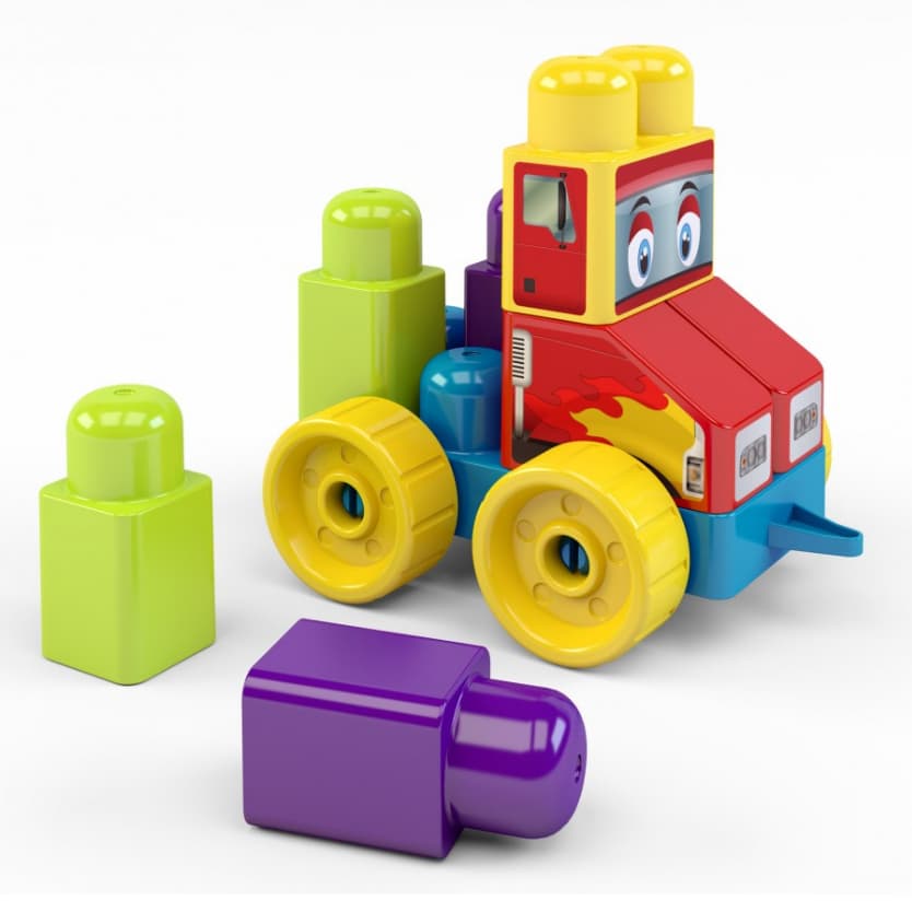 Brinquedo Educativo Caminhãozinho 20CM Com 12 Peças Plástica Coloridas - Brinquedos Infantil Dismat