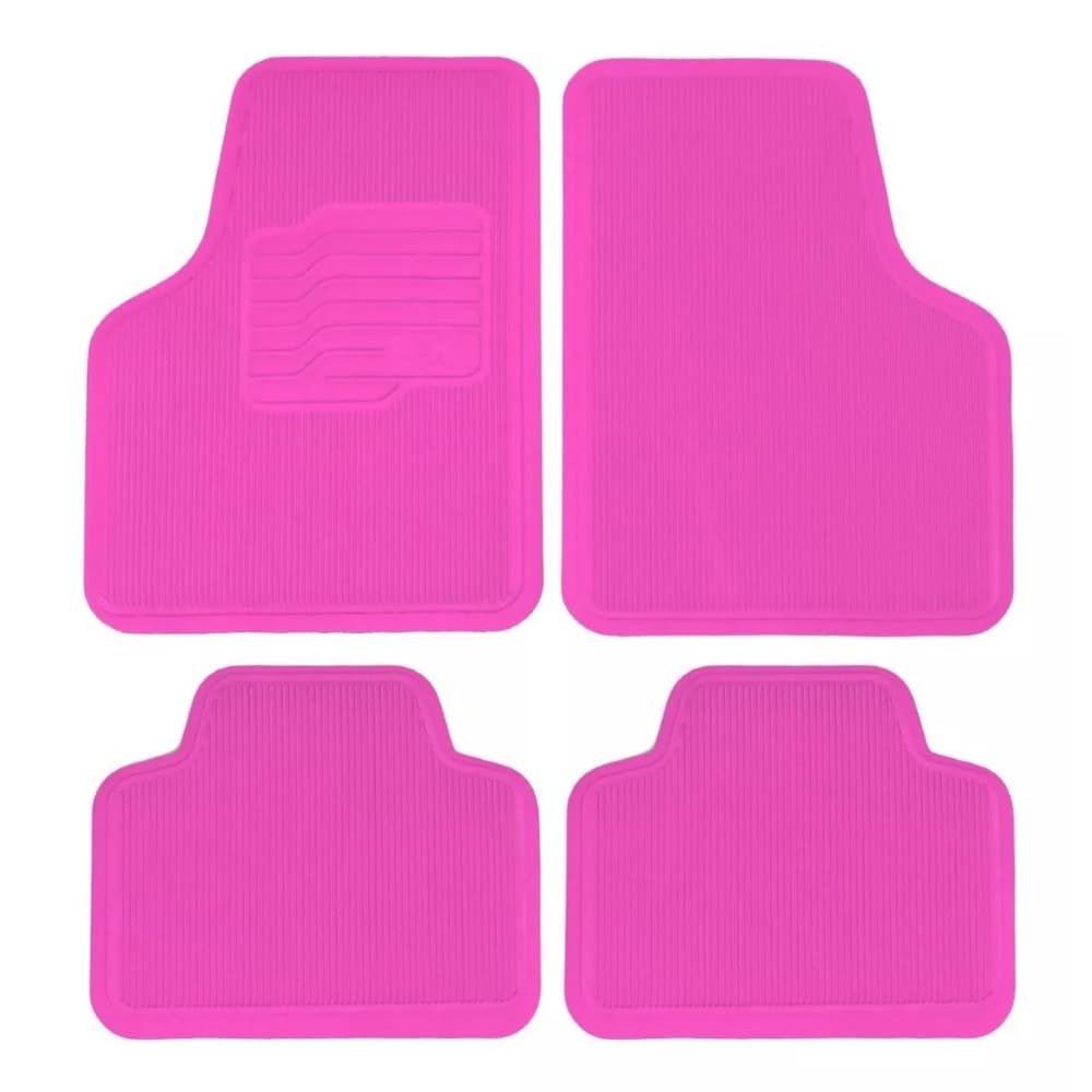 Tapete Automotivo Borracha Rosa  Universal todos os Carros-Cor Original Emborrachado