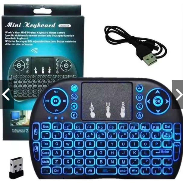 Mini Teclado Controle Sem Fio Para Smart Tv Tv Box Pc